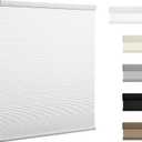 Boolegon Light Filtering Cellular Shades Cordless Pull Down Cellular Blinds Thermal Insulated Honeycomb Blinds for Windows, White