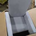 Evolur Raleigh Upholstered Manual Glider Recliner Rocking & 360 Swivel with Smooth Glide Greenguard Gold & FSC Certified Modern Nursery and Living Room Chair in Grey