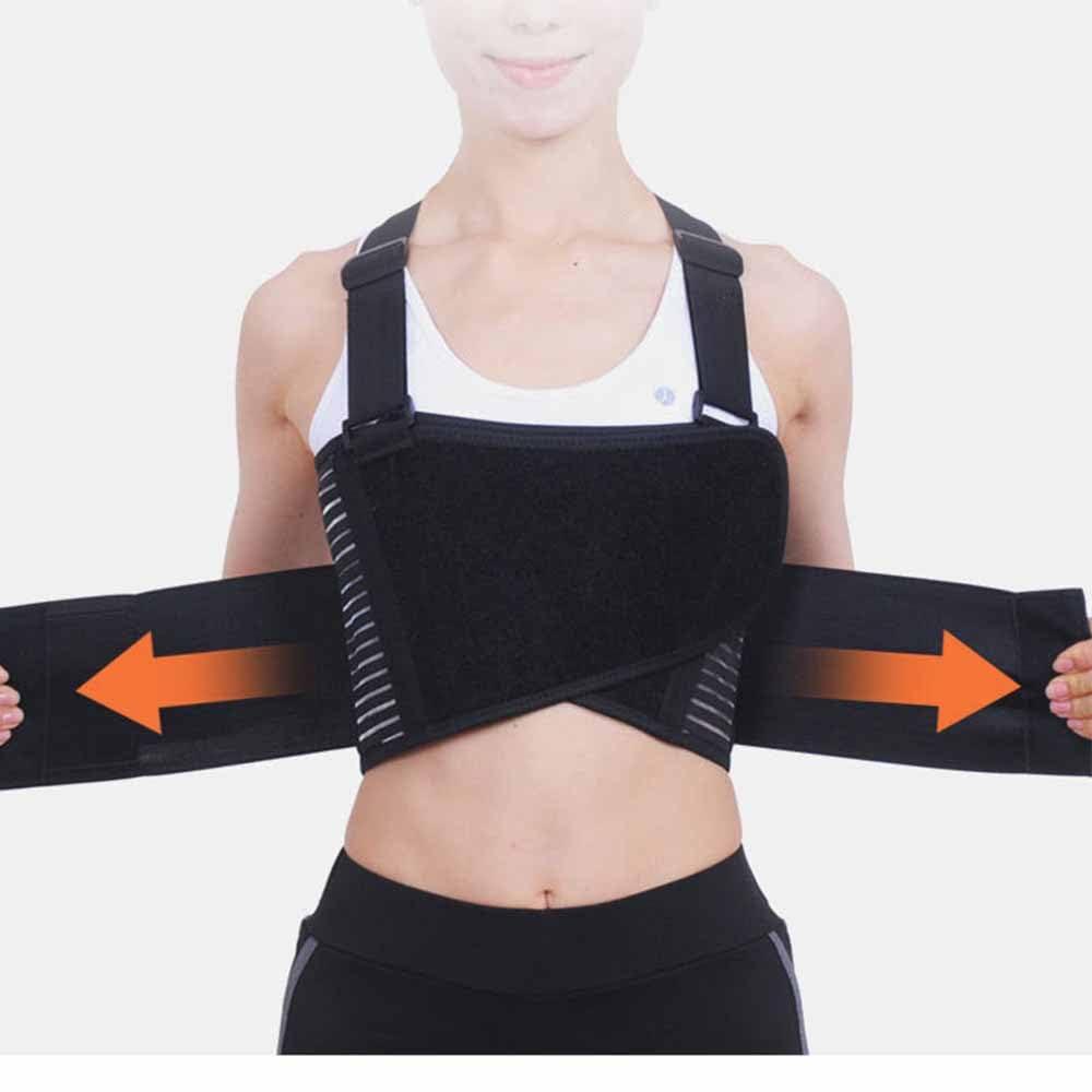 Broken Rib Support Brace, Rib and Chest Support Brace, Rib Belt for Ribs Support, Dislocated Ribs Protection, Sternum Injuries and Pulled Muscle Pain (XXL 43" to 53")