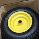 GICOOL 16x6.50-8 Tubeless Tire and Wheel, 16x6.5-8 Lawn Mower Tires, 3"-4.5" Offset Hub, 3/4" or 5/8" Bearing, Universal Fit Riding Mower and Garden Tractor Front Wheel, 4 Ply, S-Turf Pattern, 2 Pack