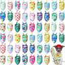 Chunful 50 Pieces Dog Bandanas for Summer Bulk Hawaiian Bandanas Bib Triangle Dog Scarf Set with Fruit Leave Flamingo Pattern for Summer Pet Costume Accessories Decoration(25.6 x 17.7 x 17.7 Inches)
