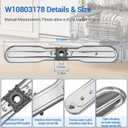 W10803178 Lower Spray Arm Compatible with Maytag & Whirlpool Multiple Dishwasher. OEM Upgraded Stainless Steel W10803178 Spray Arm Replacement W10605800 4283104 AP5983666 PS11722921 etc. - 2 Year