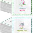 CHONNFEASTT 100PCS Mahjong Cocktail Napkins - 5'' Square Drink Napkins Paper Coasters Disposable - Mah Jongg Party Supplies Decorations - Bamboo Mahjongg Accessories and Gifts