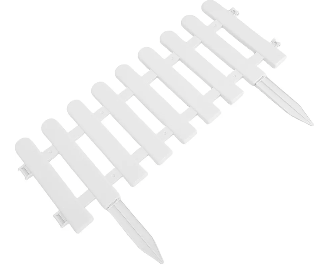 Interlocking Garden Border Panels 5pcs Plastic Landscape Edging with Ground Stakes for Flower Beds Lawn Walkways