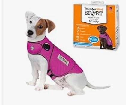 AOOLMOL Dog Anxiety Vest and Shirt, Skin-Friendly Calming Shirt - Thunder Jacket for Pet Vet Visits - Dog Jacket for Thunder, Fireworks, Anti Anxiety Vest for Pet Without Medicine & Training, XS