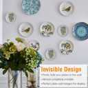 Bilillo 4 Pack Plate Hangers for The Wall, Suitable for 16''-20'' Decorative Plate,Invisible Heavy Duty Wire Plate Holder with Wall Hooks, Plate Hangers for Displaying Plates, Platter, Dish (Black)