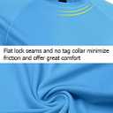 Men's UPF 50+ Sun Protection Beach Shirts Short Sleeve SPF UV Rash Guard Swim Quick Dry Water Swimming T-Shirts (Blue)
