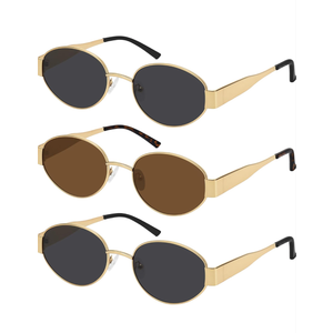 WOWSUN Trendy Oval Sunglasses for Women 2024 Retro Classic Shades UV400 Protection