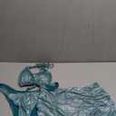 YAUASOPA Rave Outfits for Women 3 Piece Triangle Shiny Swimsuits Metallic Bikini Sets Thong Bathing Suit Beach Skirt Set Size L Blue