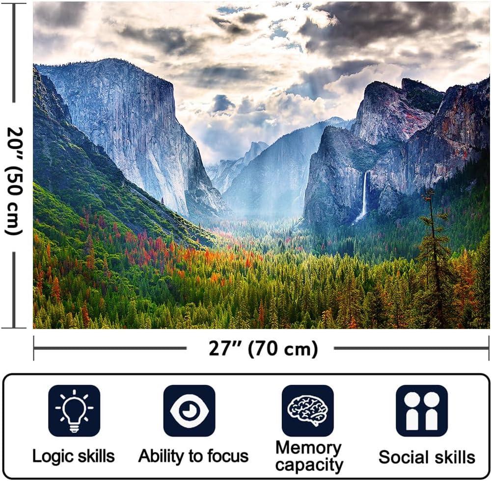 Jigsaw Puzzles 2 Pack 1000 Pieces - WISHDIAM Puzzles for Adults - Grand Canyon Yosemite National Park Impossible Challenging Puzzles for Home Decor Birthday Party Gifts Toy for Men Women