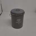 Holismo Kitchen Countertop Compost Bin, Odor Resistant Indoor Compost Bin with Lid and Charcoal Filter, Rust Resistant Coated Compost Bucket, Compost Container, Gray (Medium)