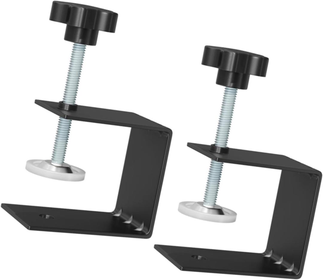 C-Clamps Heavy Duty, Universal C Clamp Cabinet Installation Clamps Cabinetry Cabinet Face Frame Clamps Woodworking Drill Hole Guide for Installing Frame of Cabinets (2 Packs)