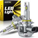 AUXITO 9005/HB3 LED Bulb, 1000% Brighter, 3 Min Quick Install, 20 Years Lifespan, No Flicker, 99% Compatibility
