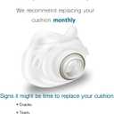 Replacement Cushion for Resmed AirFit F40 Full Face Cushion - InfinitySeal Design - Soft Silicone (Samll Wide)
