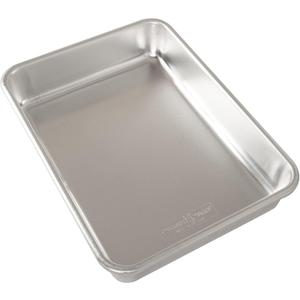 Nordic Ware Natural Aluminum Commercial Rectangular Cake Pan, Exterior dimensions 12.9 x 9.5 x 2.5 inches and interior dimensions 12.1 x 8.8 x 2.5 inches