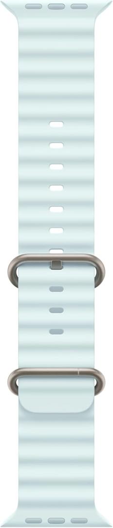 Apple Watch Band - Ocean Band (49mm) - Ice Blue with Natural Titanium Finish - Regular