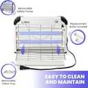 LiBa LED Indoor Bug Zapper, Electric Mosquito Killer, White