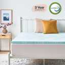 Linenspa 2 Inch Swirl Gel Memory Foam Mattress Topper, California King Size Cooling Gel Infused, Ventilation Holes Pressure Relieving Bed Topper CertiPUR Certified