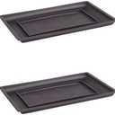 2 Pcs Bonsai Plastic Flower Pot Water Drip Trays - Rectangle Trays for Indoor Outdoor Bonsai Plants