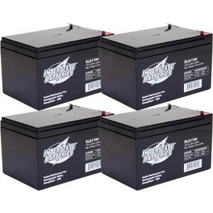 Interstate Batteries 12V 12Ah Battery (4-Count) (F2 Terminal) SLA AGM VRLA Rechargeable Replacement for APC, UPS Backup Power, Medical Devices, Security, Lighting (SLA1104C-A)