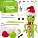 ALODNY Crochet Kit for Beginners,Christmas Crochet Kit for Beginners Adults,Knitting Kits Hooks Yarn Set with Step-by-Step Video Tutorials (Green)