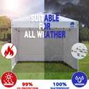 Fanpat Instant Canopy Tent Sidewalls for 10x10 Pop Up Canopy Waterproof,99% UV Protection3 Piece Sidewalls, White(3PCS Sidewall Only, Canopy Tent NOT Included)