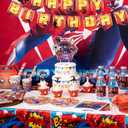 Birthday Party Supplies,Party Decorations Include Happy Birthday Banner,Backdrop,Tablecover,Cake Toppers,Cups,Plates,Spiral Charms,Latex Balloons