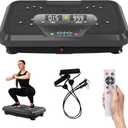 Vibration Plate Exercise Machine, Vibration Plate for Lymphatic Drainage Weight Loss, 999 Gear Shaping Vibrating Plate, Full Whole Body Workout Vibration Platform with Handles for Home Fitness (BLACK)