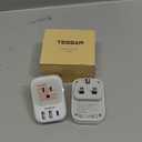 US to UK Plug Adapter 2 Pack, TESSAN Type G Adapter for Travel with 4 Outlets 3 USB (2 USB-C), Power Adaptor for US to UK Ireland London Scotland Kenya Dubai Singapore Hong Kong