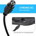 42V 2A Battery Charger 3 Prong Inline Connector Universal Power Supply for 36V Lithium Battery, 36V Pocket Mod, 36Volts Sports Mod Power Supply