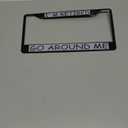 oFloral I'm Retired Aluminum Alloy License Plate Frame Go Around Me Black Grey Applicable to US Standard Car Metal Car Tag Frame Funny Front License Plate Holder for Women Men(1 Pack)