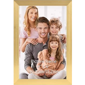 Icona Bay 4x6 Gold Picture Frame Beautifully Detailed Molding, Contemporary Picture Frame Set, Wall Mount or Table Top, Inspirations Collection