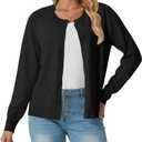 GRECERELLE Cardigan Sweaters for Women Lightweight Long Sleeve Button Up Soft Ribbed Knit Cardigans 2026 Spring Outfits (Black, XS)