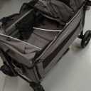 Wagon Stroller for 2 Kids & Cargo-Push-Pull Double Baby Wagon Lightweight Travel Folding Stroller for Toddler with 5-Point Harness,Adjustable Handle Bar and Canopy,Tray Table,Cup Holder(