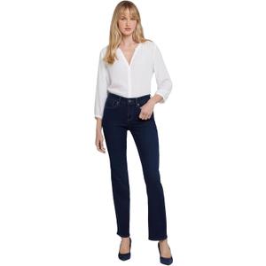 NYDJ Women's Marilyn Straight Jeans (Black, L)