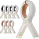 Extra Large Beach Towel Clips 8 Pack, 5.1 Inch Towel Clips for Beach Chairs Cruise Heavy Duty, Towel Holder Clips for Clothes Pool Boat, 2 Colors Khaki and Blue