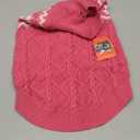 Warm Winter Pink Dog Sweater - Female Cold Weather Pet Clothes for Small Medium Large Dogs Girl Indoor Outdoor, Soft Classic Knit Puppy Apparel Coat