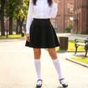 Lusofie 2 Pairs Knee High Socks, Cotton Seamless Socks, Over the Calf Sock for Sports Outfits