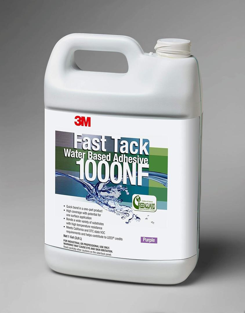 3M Purple Fast Tack Water Based Adhesive, 1 Gallon