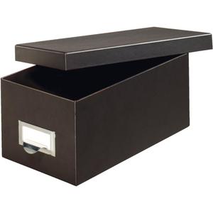 Globe-Weis/Pendaflex Fiberboard Index Card Storage Box, 3 x 5 Inches, Solid Black (3X5BLA)