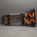 Dolly Cart, 309 lb Aluminum Folding Hand Truck with Swivel Handle, Heavy Duty Utility Dolly Foldable Trolley with Elastic Cord, 7 Inch Wheels for Moving, Warehousing, Shopping and More