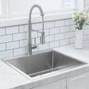Comllen 22x18 Inch Drop in Kitchen Sink,16 Gauge Topmount RV Small Kitchen Bar Sinks,Stainless Steel Outdoor Prep Single Bowl Workstation Wet Bar Sink