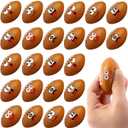 24 Pack Football Stress Balls with 6 Funny Faces - 1.57 Inch Mini Squishy Football Party Favors, Goodie Bag Stuffers, Classroom Treasure Box Prizes, Teen Anxiety Relief Toys & Kids Birthday Gifts