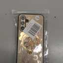 for Samsung Galaxy A16 5G Case for Women Girls with Phone Charm Strap[Compatible with Magsafe] [Camera Lens Protector][Bling Diamond Flower Kickstand] Cute Girly Phone Case for Samsung A16 5G Gold