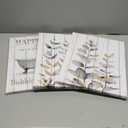 RnnJoile Grey Bathroom Decor Wall Art Gray and Gold Bathtub Botanical Leaves Picture Prints Framed Happiness Bath Painting 12"x16" for Each