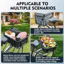 RAYMACE Rear Rack Bike Basket with Cargo Net and Liner Large Bicycle Basket Perfect Mount for Electric Bike, 18.2*13*6"
