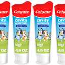 Colgate Kids Bluey Toothpaste with Fluoride for Cavity Protection, Ages 2+, ADA Accepted, Sugar Free and Gluten Free, Bubble Fruit Flavor, 4 Pack, 4.6 Oz Tubes