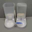 Marchul Dog Feeder, Gravity Cat Feeder and Water Dispenser Set, Automatic Pet Food Bowl and Waterer Large Capacity for Small Medium Pets Puppy Kitten Rabbit, 1 Gallon