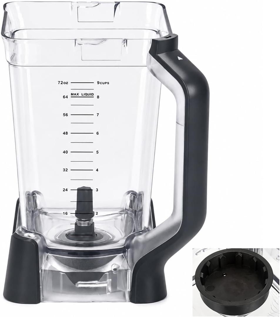 Replacement 72 oz. Total Crushing Pitcher Compatible with Ninja Blender BN750, BN751, BN800, BN801,BN805 series and DB751A, BN803TGT