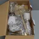 Boho Battery Operated Wall Sconce Set of 2, Gold Wireless Rechargeable Wall Lights with Rattan Shade, 12 RGB and 3CCT Dimmable Cordless Wall Lamps with Remote for Bedroom Living Room